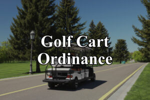 Golf Cart Ordinance